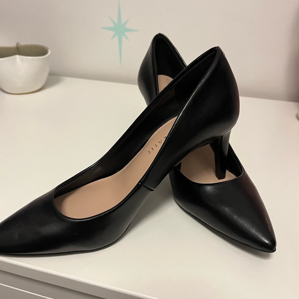 Black Pleather Pumps